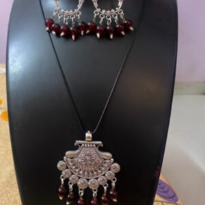 Oxidised necklace set