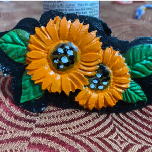 Sunflower (clay pendant)