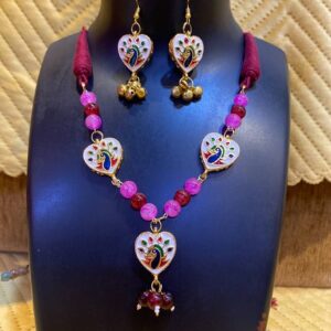 Meenakari necklace set